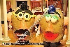 El disfraz de casa más cool para Halloween para la pareja «Mr. and Mrs. Potato Head».
