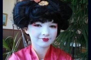 Un hermoso disfraz de geisha.